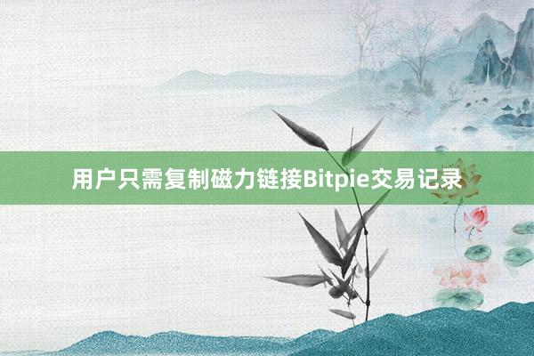 用户只需复制磁力链接Bitpie交易记录