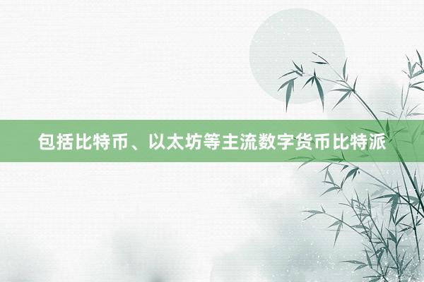 包括比特币、以太坊等主流数字货币比特派