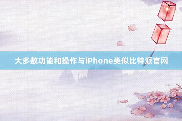 大多数功能和操作与iPhone类似比特派官网