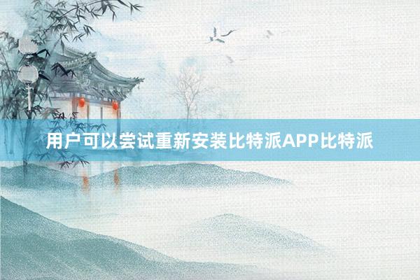 用户可以尝试重新安装比特派APP比特派