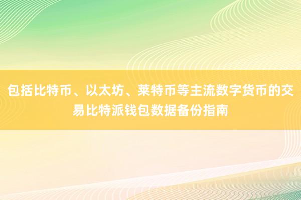 包括比特币、以太坊、莱特币等主流数字货币的交易比特派钱包数据备份指南