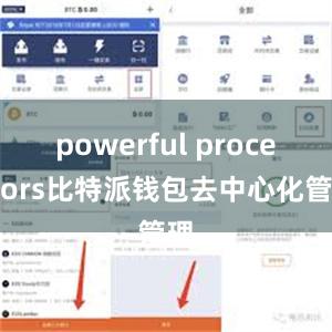 powerful processors比特派钱包去中心化管理